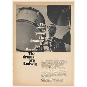  1968 Drummer Joe Morello Ludwig Drums Photo Print Ad 