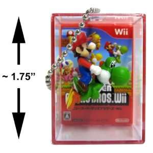  New Super Mario Bros Wii Bobble Figure Keychain Cube   Mario 