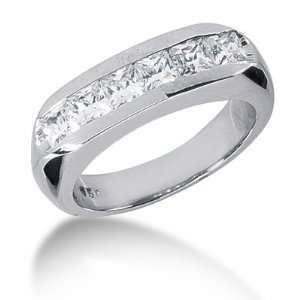  1.50 Ct Men Diamond Ring Wedding Band Princess Cut Channel 
