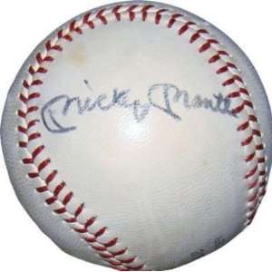  Mickey Mantle SIGNED 1960S Vintage Official League Baseball 