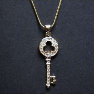   Disneys Mickey Mouse Key Outline Pendant Necklace 14 Jewelry
