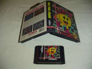 Ms. Pac Man   SEGA Genesis game Pacman + Case TENGEN 031763030508 