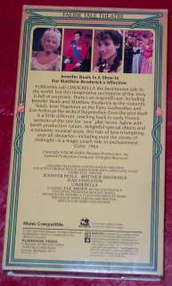 CINDERELLA Faerie Tale Theatre VHS Jennifer Beals  