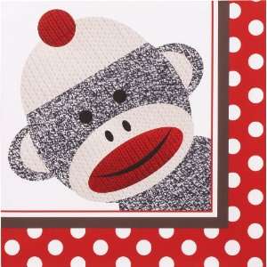    Sock Monkey Red Lunch Napkins (20) Party Supplies Toys & Games