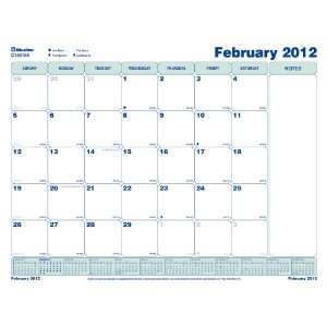  Blueline 2012 WOCO Monthly Calendar, Static Sheets, 8.5 x 