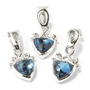   Ttitanium Crystal Quartz & Moonstone Pendant / Earrings Set Jewelry