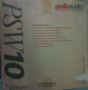 NEW Polk Audio PSW10 10 Inch Monitor Sub Black  
