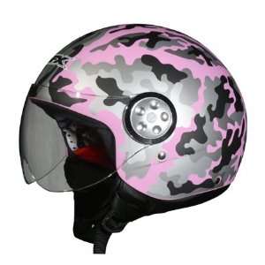  AFX FX 42 Pilot Camo Open Face Helmet Small  Pink 