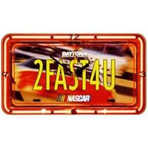  NASCAR Daytona 2FAST4U Neon Wall Clock SS 08672
