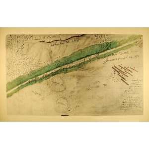com 1938 Hand Painted Lithograph Topographical Native American Tribe 