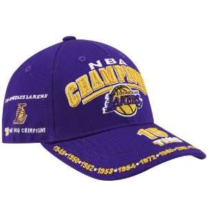   Lakers Purple 15 Time NBA Champions Adjustable Hat