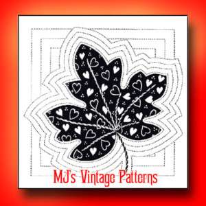 Vintage Quilt Pattern ~ Maple Leaf Design  