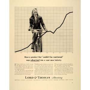   Advertising Kotex Pads Sales Graph   Original Print Ad
