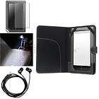   Screen Guard+Leather Case+LED Reading Light+Headset For Nook Color