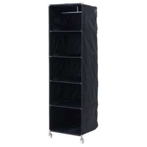  Ikea Black Clothes Organizer Wardrobe Compact on Wheels 