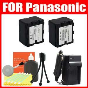  Deluxe 2 Pack Battery And Charger Kit For Panasonic HDC SD800K 