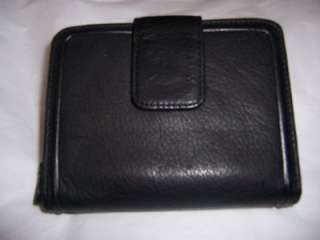 Rolfs Tab ziparound Attache Leather Wallet,Black  