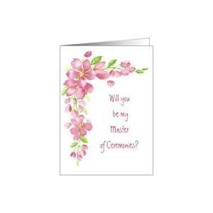 Cherry Blossom Pink   Master of Ceremonies Wedding Invitation Card