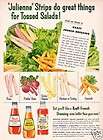 1954 Kraft French Salad Dressings Miracle Casino Julienne Strips Print 