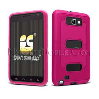 Samsung Galaxy Note SGH i717/ N7000 Case   Pink Black DuoShield Hard 