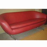 Scandinavian Overman Sofa Couch New Leather Aluminum  