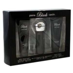 PIERRE CARDIN BLACK Cologne. 3 PC. GIFT SET ( EAU DE COLOGNE SPRAY 2.8 