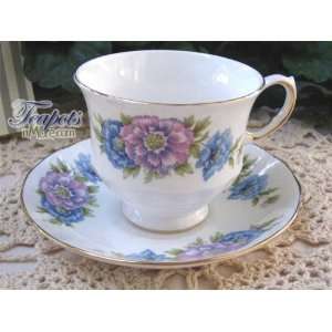  Queen Anne Blue Flower English Bone China Tea Cup Kitchen 