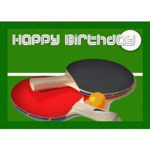  Birthday sport Ping Pong Table Tennis Card Health 