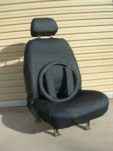 Full Set New Car Seat Covers Accessories Black on Black  