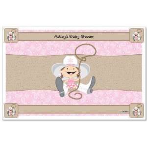  Little Cowgirl   Personalized Baby Shower Placemats Toys & Games