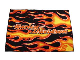 38` X 59` Licensed Harley Davidson Flames Area Rug  