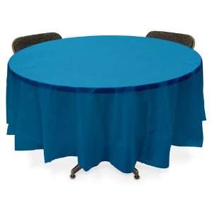  Plastic Table Cover Round  Turquoise