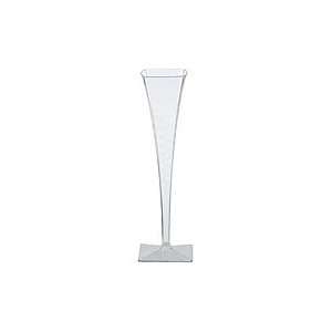   Quality Plastic 5oz Square Champagne Flutes 6ct 