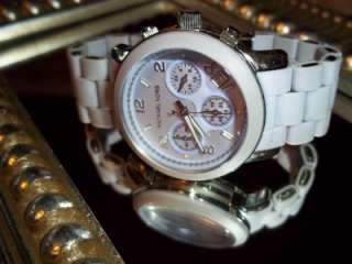   PURPLE Womens CHRONOGRAPH Watch Silver Accents MK5233 LUXURY  