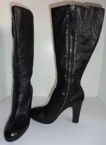 Simply Vera Vera Wang Brie Black Leather Boots SZ 10M  