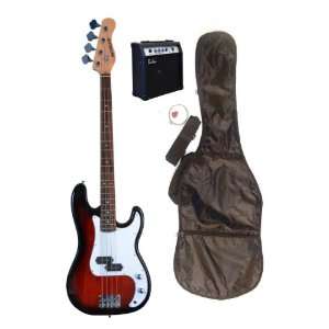  Full Size 43 Precision P Red Bass Guitar with 10 Watt Amplifier 