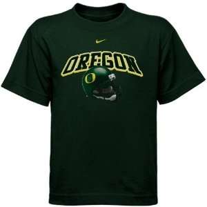  Nike Oregon Ducks Preschool Green Arch Helmet T shirt 