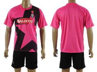 Soccer Uniform. Juventus Pink Soccer Jersey and Short Pants, Large and 