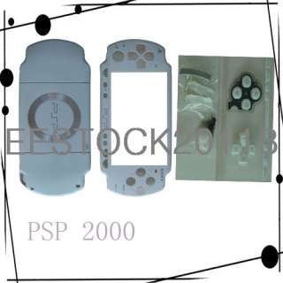 Sony PSP 2000 2001 2003 White Fascia Full Housing Case Cover Faceplate 