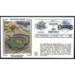  1989 Giants ~ As World Series Game 3 Fdc Envelope Sports 