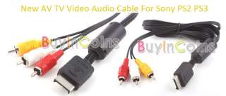 New AV TV Video Audio Cable For Sony PS2 PS3  