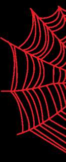 Creepy RED Spider Web Decal Sticker for Windows & Cars  