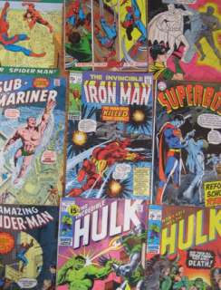 1960s 70s COMIC BOOK LOT of 25 SPIDERMAN SUPERMAN LOIS LANE THOR 