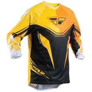  Fly Racing Youth Kinetic Jersey   Youth Large/Yellow/Black 