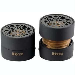  IHOME IHM78BC RECHARGEABLE MINI SPEAKERS FOR IPOD (BLACK 