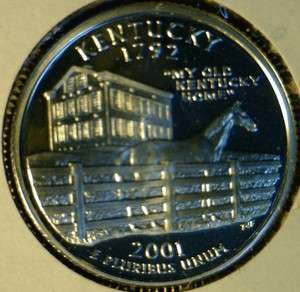   SILVER PROOF Kentucky State George Washington Quarter DCAM Coin  