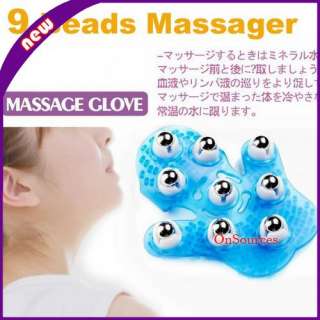 360 degree rotate slim 9 balls relax massager Gloves  