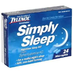  Simply Sleep Nighttime Sleep Aid, Mini Caplets, 24 ct 