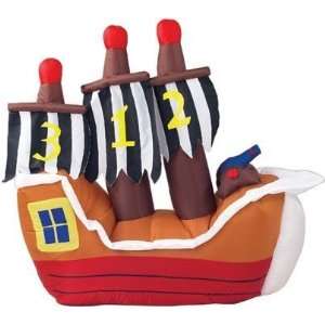   Self Inflating Pirate Ship Ring Toss Game, 3 Feet Long Toys & Games