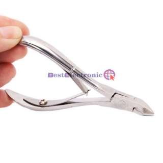 Stainless steel Cuticle Nipper Manicure Cutter Trimmer Double Spring 